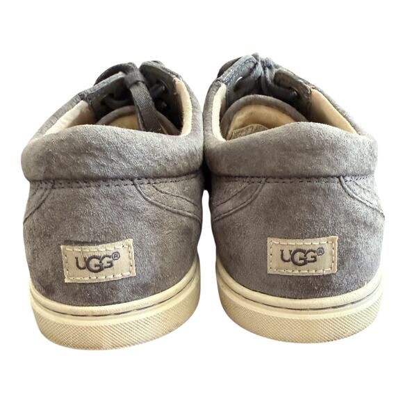 UGG Australia Suede Wool-Lined Sneakers Gray Size 8.5 - Picture 4 of 7